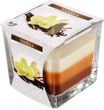 Vonná svíčka tříbarevná - Vanilka