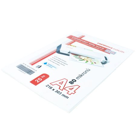 Laminovací fólie / A4 / 25 ks / 80 mikronů