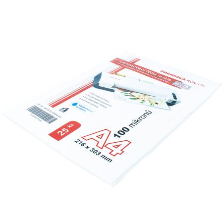 Laminovací fólie / A4 / 25 ks / 100 mikronů