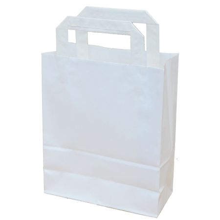 Tašky papírové kraft plochá ucha - 180 x 80 x 250 mm