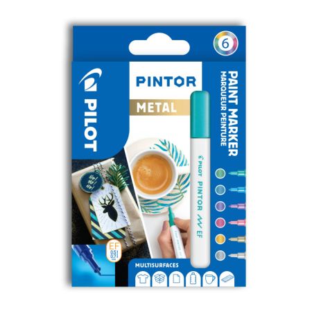 Popisovač Pilot Pintor EF Metal / sada 6 ks Popisovač Pilot Pintor EF Metal / sada 6 ks