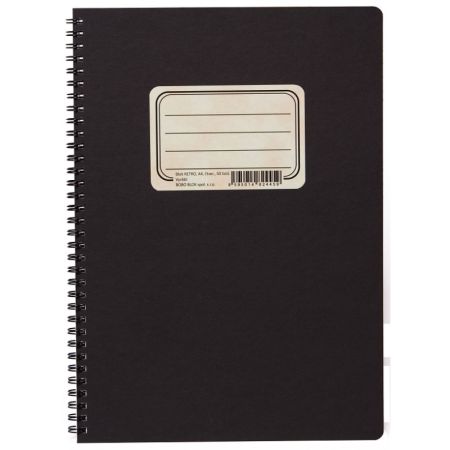 Blok BOBO Retro s boční spirálou - A4 / čtvereček Blok BOBO Retro s boční spirálou - A4 / čtvereček