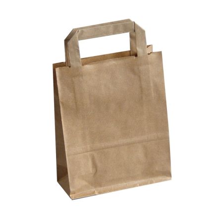 Tašky papírové plochá ucha - hnědá / 180 x 80 x 250 mm Tašky papírové plochá ucha - hnědá / 180 x 80 x 250 mm