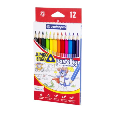 Pastelky Centropen 9522 JUMBO ERGO - 12 barev Pastelky Centropen 9522 JUMBO ERGO - 12 barev