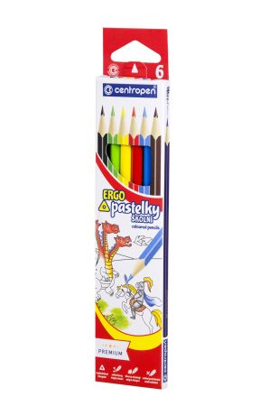 Pastelky Centropen ERGO - 6 barev Pastelky Centropen ERGO - 6 barev
