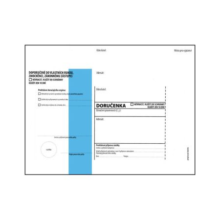 Obálky C5 s doručenkou, vytrhovací okénko - s modrým pruhem / 1000 ks Obálky C5 s doručenkou, vytrhovací okénko - s modrým pruhem / 1000 ks