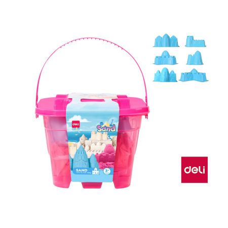 Písek kinetický DELI 500 g - růžová Písek kinetický DELI 500 g - růžová