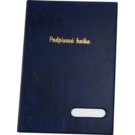 Kniha podpisová Hanibal - imitace kůže / modrá