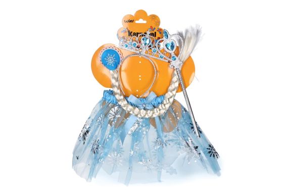Set karneval W026052 - princezna světle modrá