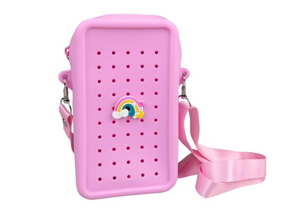 gifty - Silikonová crossbody taštička růžová + 1 pin zdarma 1042830 gifty - Silikonová crossbody taštička růžová + 1 pin zdarma 1042830