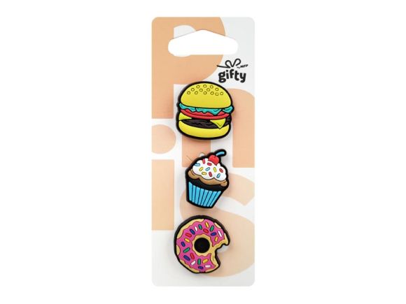 gifty - Silikonová sada 3 pinů fast food 1042843