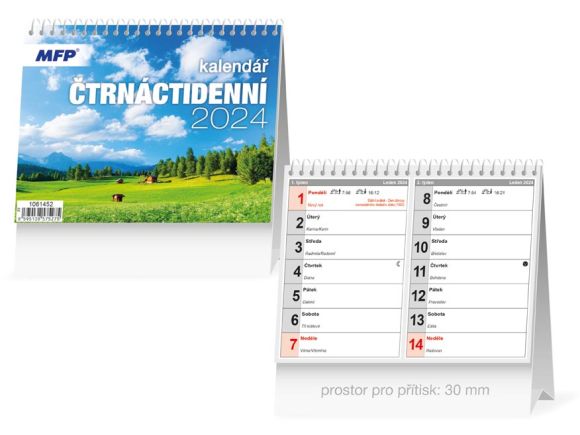 kalendář 2024 stolní Čtrnáctidenní 1061452