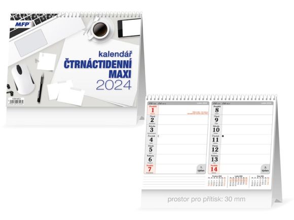 kalendář 2024 stolní Čtrnáctidenní MAXI 1061453