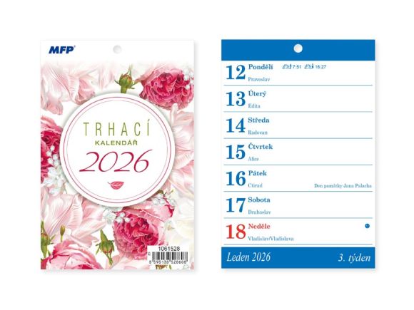 kalendář 2026 A6 Trhací 1061626