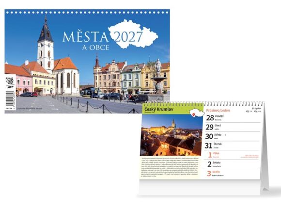 kalendář 2027 stolní Města a obce ČR 1061758 kalendář 2027 stolní Města a obce ČR 1061758