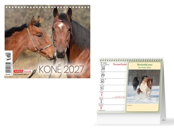 kalendář 2027 stolní mini Koně 1061764 kalendář 2027 stolní mini Koně 1061764