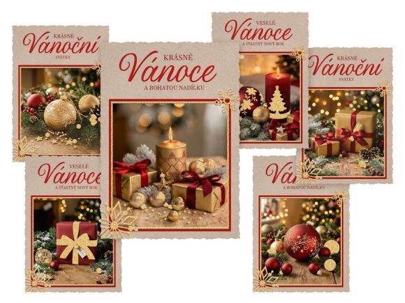 pohlednice vánoční 184 E výsek+UV+glitr 1240897 pohlednice vánoční 184 E výsek+UV+glitr 1240897