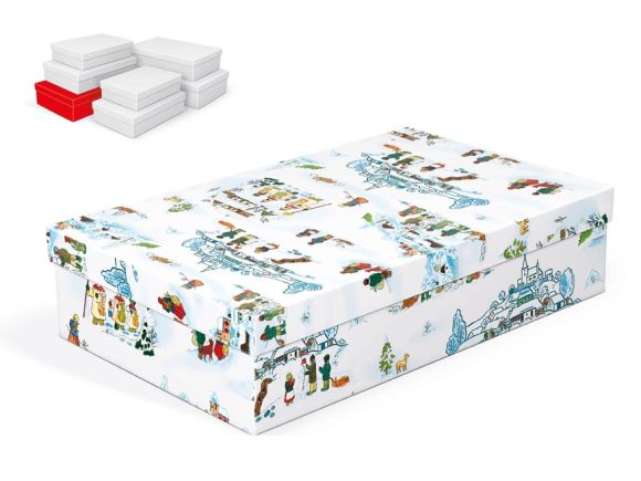krabice dárková vánoční A-V005-FL 34x22x8cm 5370760