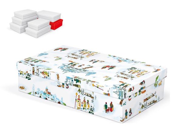 krabice dárková vánoční A-V005-GL 36x22x9cm 5370761