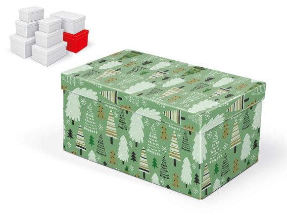 krabice dárková vánoční B-V006-H 30x19x15cm 5370922