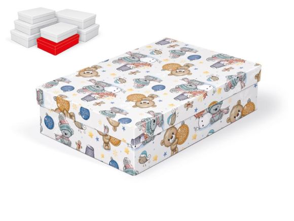 krabice dárková vánoční A-V010-C 28x18x7cm 5371025