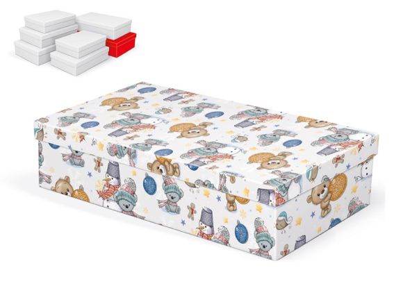 krabice dárková vánoční A-V010-G 36x22x9cm 5371029