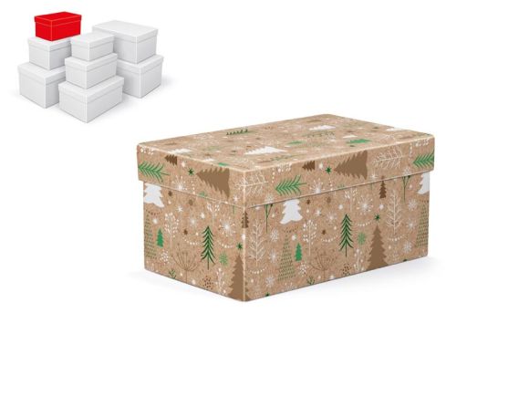 krabice dárková vánoční B-V008-B 18x11x9cm 5371031