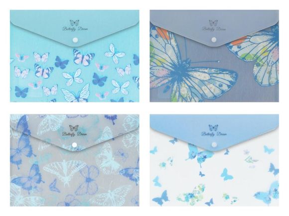 složka M druk A4 PP  Motýli modrá 5371340