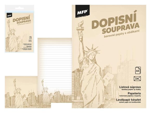 dopisní papír barevný LUX 5+10 (New York) 5550318