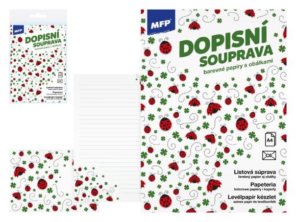 dopisní papír barevný LUX 5+10 (Berušky) 5550366