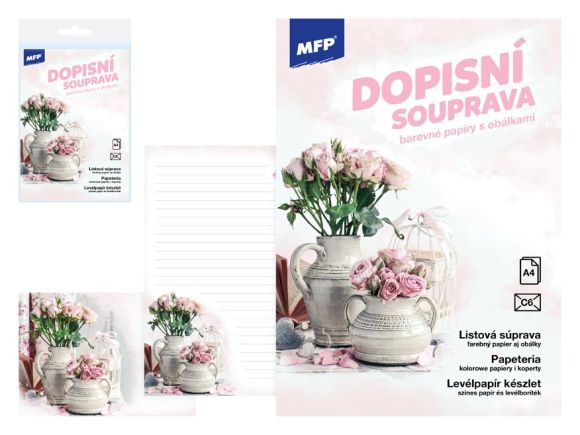 dopisní papír barevný LUX 5+10 (Květy) 5550372