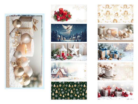 dopisní obálka DL 170g/m2 vánoční (mix) 5550382