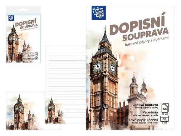 dopisní papír barevný LUX 5+10 (Big Ben) 5550403 dopisní papír barevný LUX 5+10 (Big Ben) 5550403