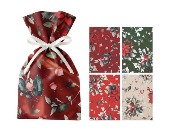sáček vánoční 20x35cm XMAS FLOWER 5800814