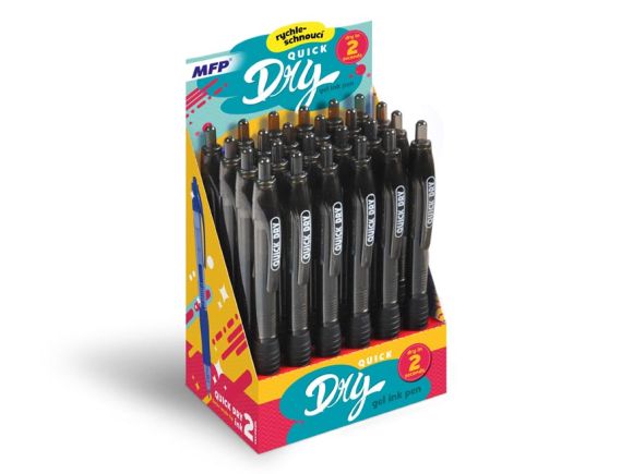 gelové pero kus QUICK DRY - black, černá 6001211