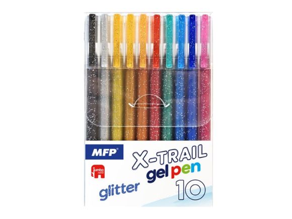 gelové pero set BS 10ks GLITTER 6001416