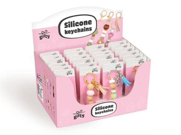 gifty - Display přívěsky silikonové 24ks Mix 1 6660014 gifty - Display přívěsky silikonové 24ks Mix 1 6660014