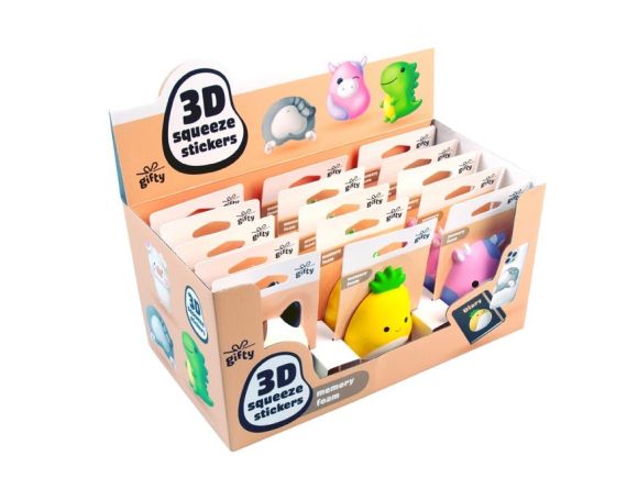 gifty - 3D squeeze stickers 15ks - mix 2 6660045