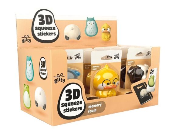 gifty - 3D squeeze stickers 15ks - mix 4 6660047 gifty - 3D squeeze stickers 15ks - mix 4 6660047