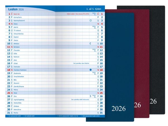 diář 2026 M101/PVC měsíční 7781418