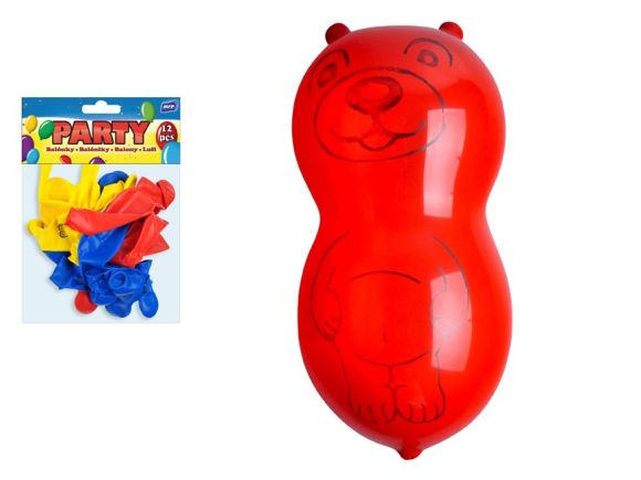 balónek nafukovací 12ks sáček standard medvěd 8000144