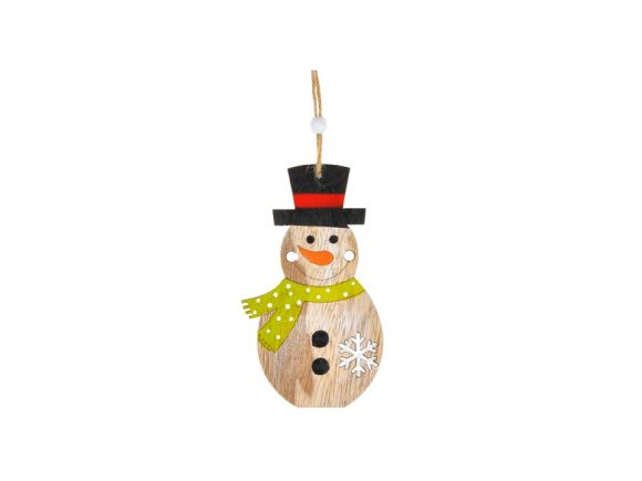 sněhulák dřevo 12,5cm závěs 8886013