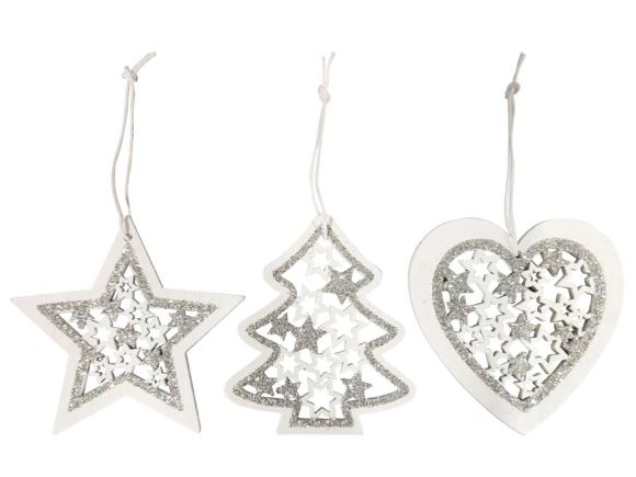 ozdoby dřevěné bílé s glitrem 9ks/7,5cm mix 8886262 ozdoby dřevěné bílé s glitrem 9ks/7,5cm mix 8886262