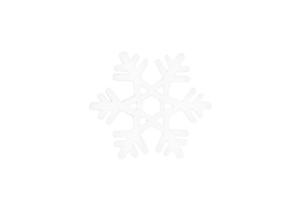 dekorace vločky 12ks bílé dřevo 4cm 8886413