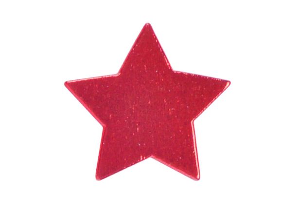 dekorace hvězda 24ks červená 2,5cm lepící 8886422