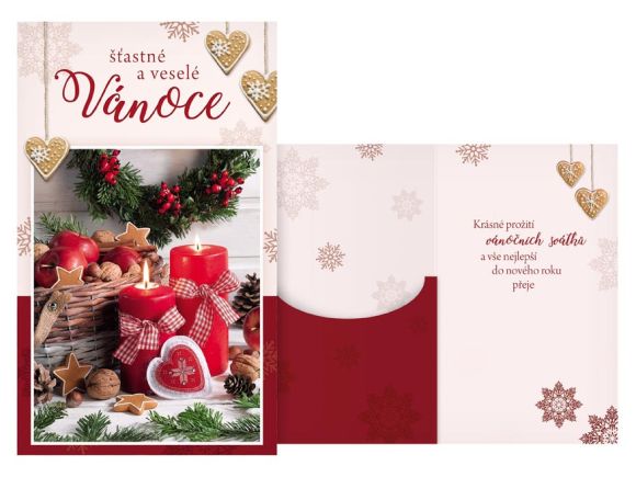 přání Vánoční s klopou na peníze V24-461 H PRANI_H_554