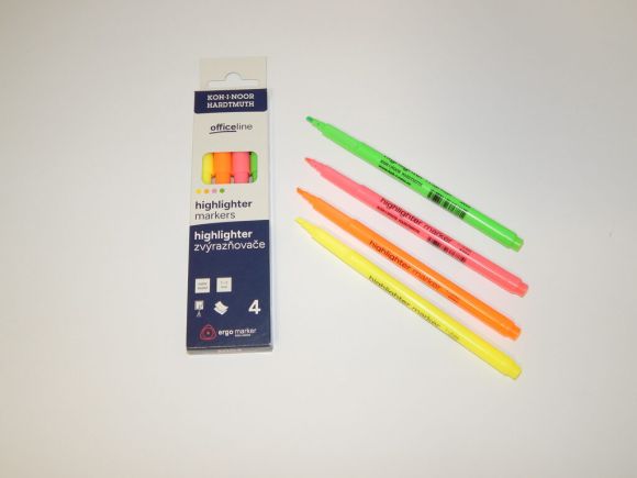 Souprava zvýrazňovačů 2004 4 plochý