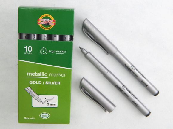 metalický popisovač 3402 stříbrný