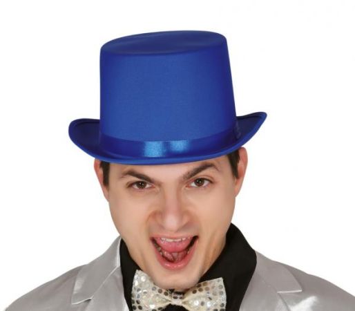 Klobouk Cylindr modrý