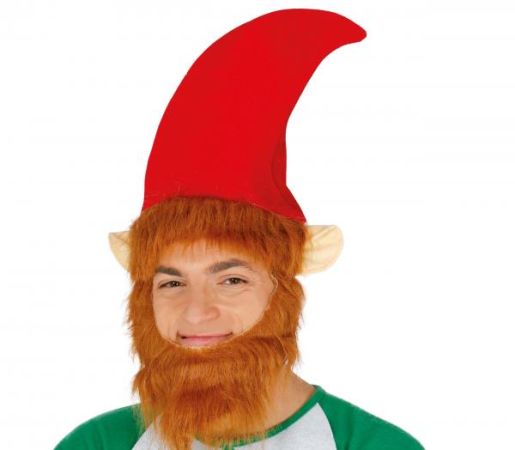 Vánoční čepice Elf s vousama